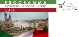 P R O G R A M M A 2016 - Włoski Instytut Kultury w Krakowie