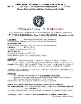 TSN Sezione di Modena 06 - 07 Febbraio 2016