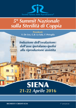 5° Summit Nazionale sulla Sterilità di Coppia