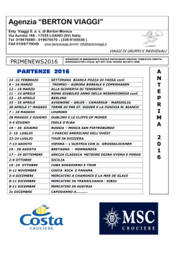elenco programma 2016 - Bertonviaggi.it