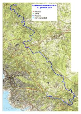 Partenza Arrivo Percorso Incroci presidiati 17