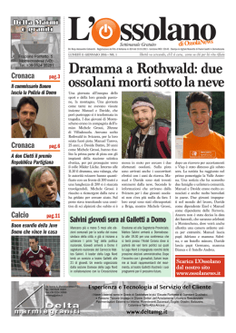 Dramma a Rothwald: due ossolani morti sotto la neve