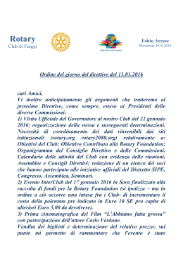 Ordine del Giorno - Home Rotary Fiuggi
