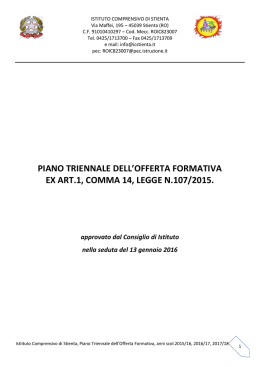 Piano Triennale del`Offerta Formativa.