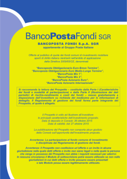 Prospetto - BancoPosta Fondi