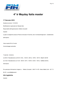 4° tr Mayday Italia master