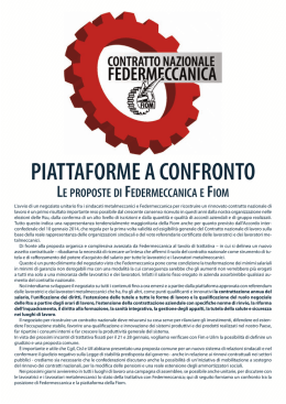 piattaforme a confronto le proposte di federmeccanica e fiom