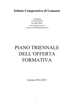 piano triennale dell`offerta formativa