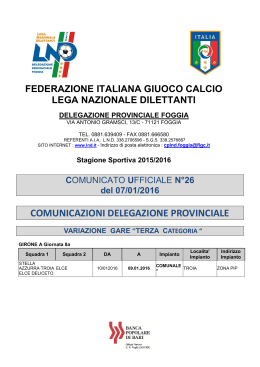 2016/01/07 - CalcioWEBdilettanti