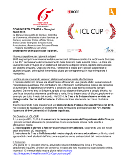 ICL-CUP - Comunicato stampa