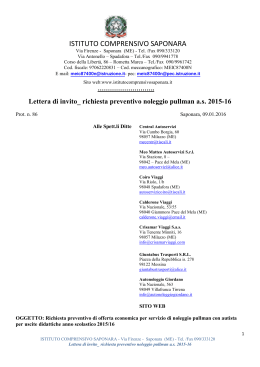 Lettera di invito - Istituto comprensivo Saponara