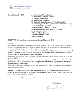 Lettera di convocazione