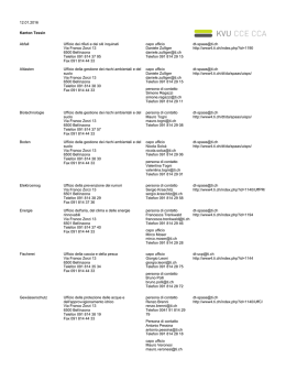 09.01.2016 Kanton Tessin Abfall Ufficio dei rifiuti e dei siti