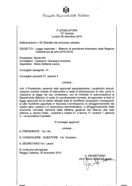 Legge regionale &ndash; Bi - Consiglio regionale della Calabria