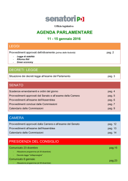 AGENDA PARLAMENTARE - Rosa Maria Di Giorgi