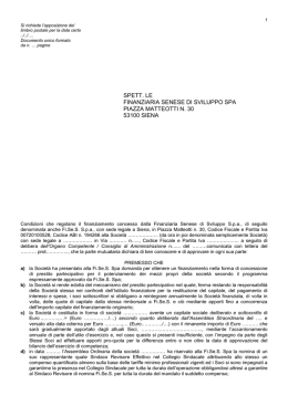 (Bozza) Contratto di prestito partecipativo ()