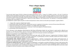 Piano sviluppo digitale - Istituto Comprensivo Sarnelli, De Donato