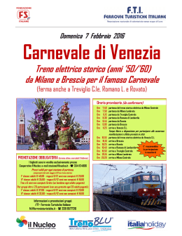 7 FEBBRAIO 2016: ”Carnevale di Venezia”