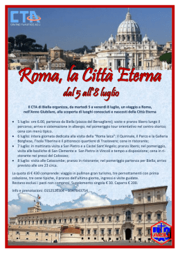 Manifesto VIAGGIO ROMA 2016