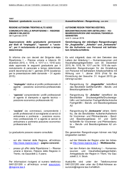 graduatoria - Regione Autonoma Trentino Alto Adige