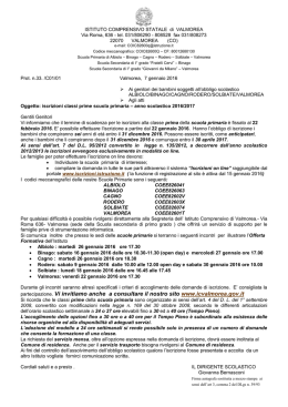 Lettera protocollo n. 33 - Istituto Comprensivo di Valmorea