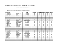 Calendario colloqui individuali - Istituto Comprensivo Dante Alighieri