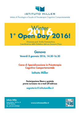 1° Open Day 2016! - Istituto Miller