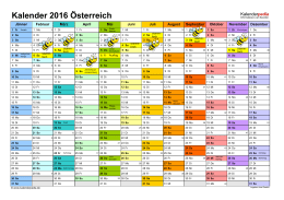 Kalender 2016 Österreich