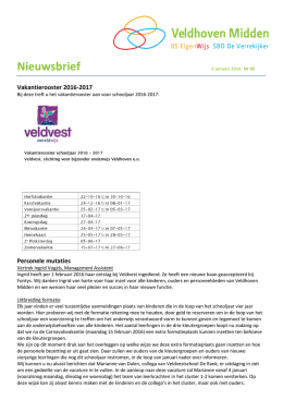 Nieuwsbrief nr. 05 - Veldhoven Midden