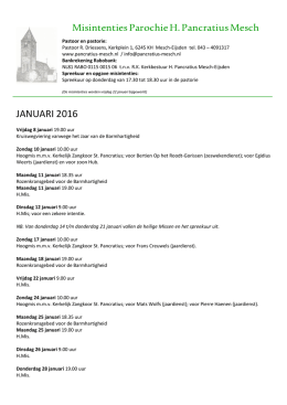 Misintenties - H. Pancratius Mesch