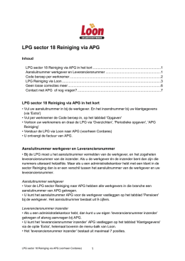 LPG sector 18 Reiniging via APG (vorrheen Cordares)