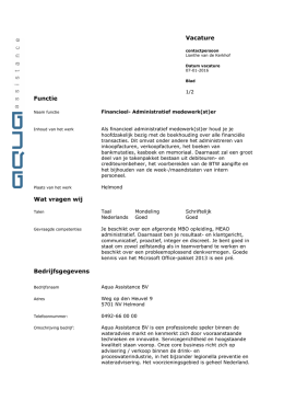 Financieel Administratief medewerk(st)