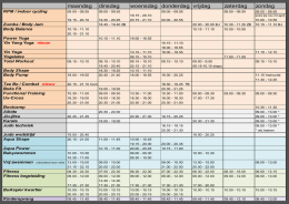 lesrooster volwassenen