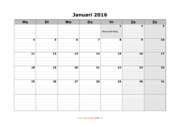 Januari 2016 - Kalender VIP