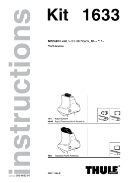 Thule Traverse Fit Kit 1633 Instruction Manual ()