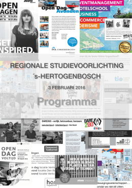 Regionale studievoorlichting 2016 - Sint