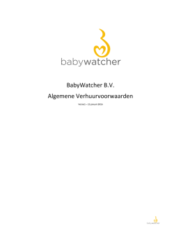 BabyWatcher B.V. Algemene Verhuurvoorwaarden