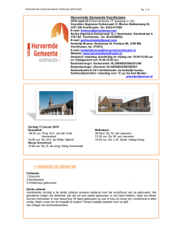 1- RONDOM DE DIENSTEN Hervormde Gemeente Voorthuizen