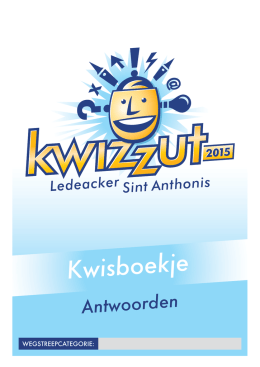 Antwoordenboekje Kwizzut 2015