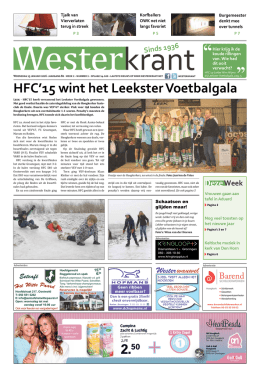 HFC`15 wint het Leekster Voetbalgala