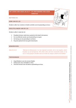 Les 26 De opstanding van Jezus Christus
