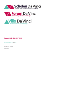 Persbericht-forum-da-vinci - KA Sint