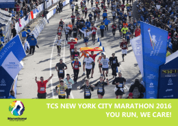 tcs new york city marathon 2016 you run, we care!