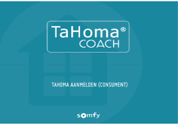 TaHoma aanmelden consumenten