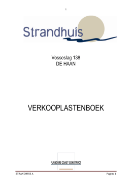 Lastenboek - Strandhuis A - verkooplastenboek