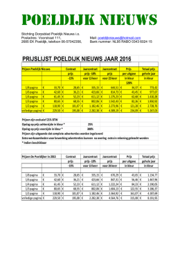 POELDIJK NiEUWS - De Poeldijker