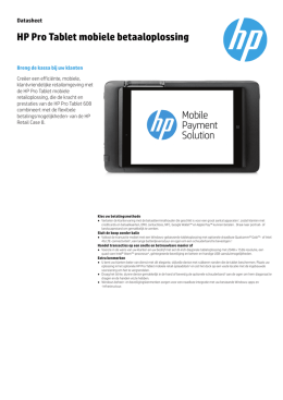 HP Pro Tablet mobiele betaaloplossing