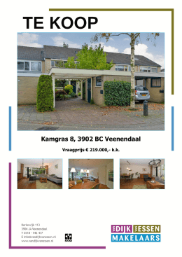 Kamgras 8 Veenendaal Vraagprijs: €219.000,