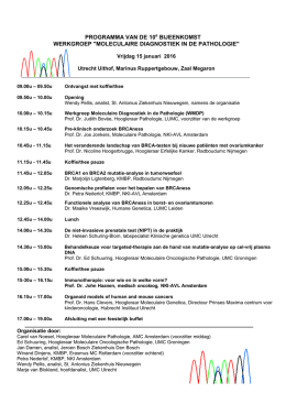Programma 10e WMDP dag - Vereniging Analisten Pathologie