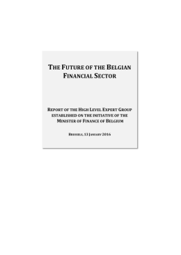 the future of the belgian financial sector